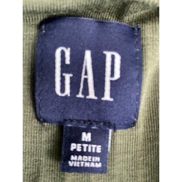 Gap M Petite Green Ribbed Button-Down Cardigan Dress - Picture 12 of 12